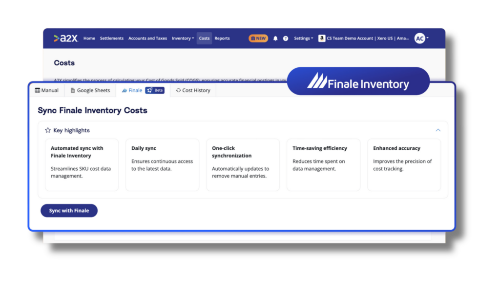 A2X & Finale Inventory Beta