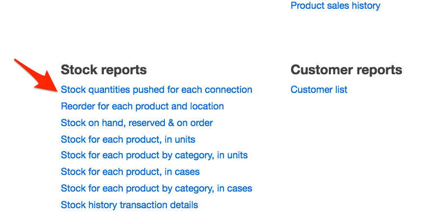 updating stock quantities to sales channel