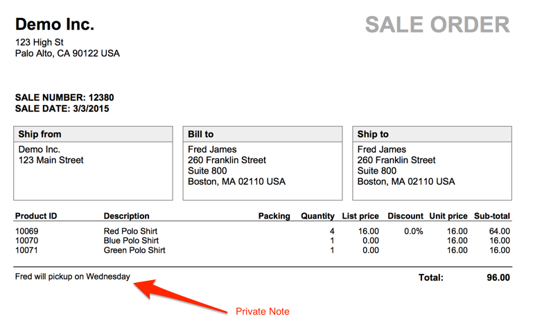 public and privates notes now available on sales orders and purchase purchase order documents