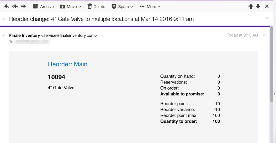 reorder email notifications