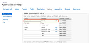 customization options with Finale, Drop-Down menus available for Custom Fields
