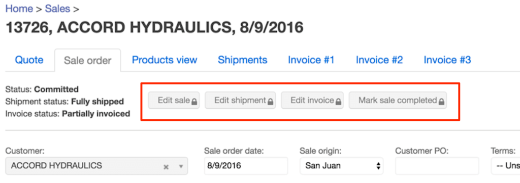 Improvements to sales and purchase order screens, Improvements to &#8216;sales order&#8217; and &#8216;purchase order&#8217; screens