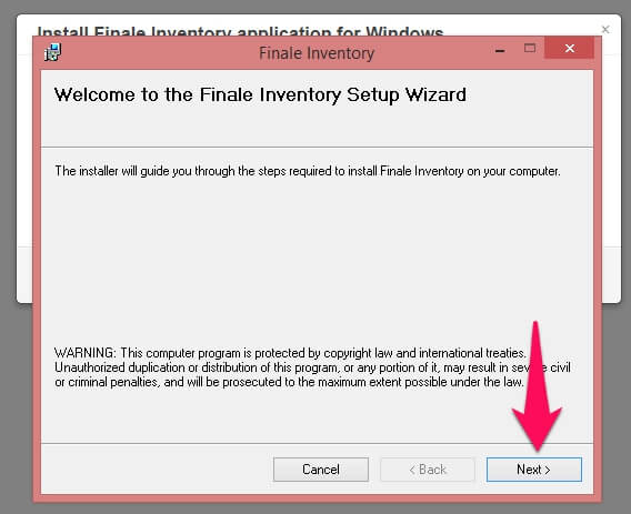 Install Finale Inventory Windows Application