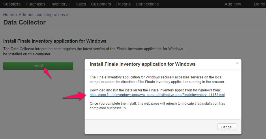 Install Finale Inventory Windows Application