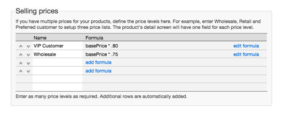 setting a pricing formula