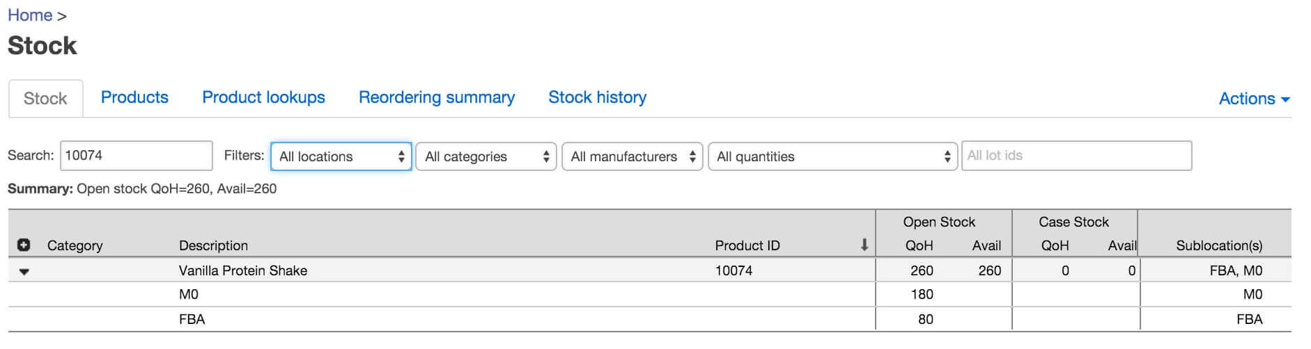 Amazon FBA Inventory Management Finale Inventory