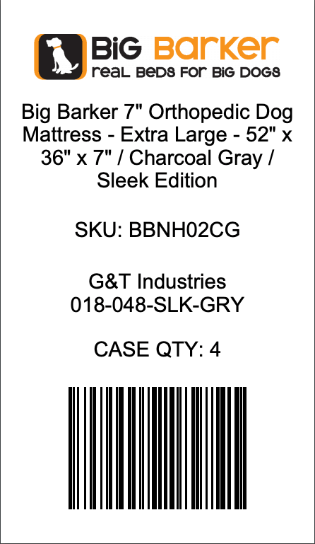 Big Barker Custom Label Example