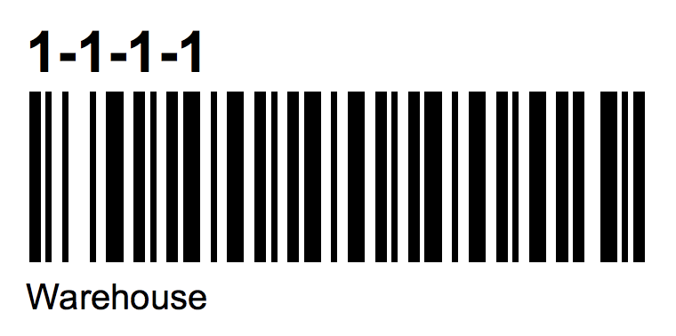 Sublocation Sublocation Barcode Label Example