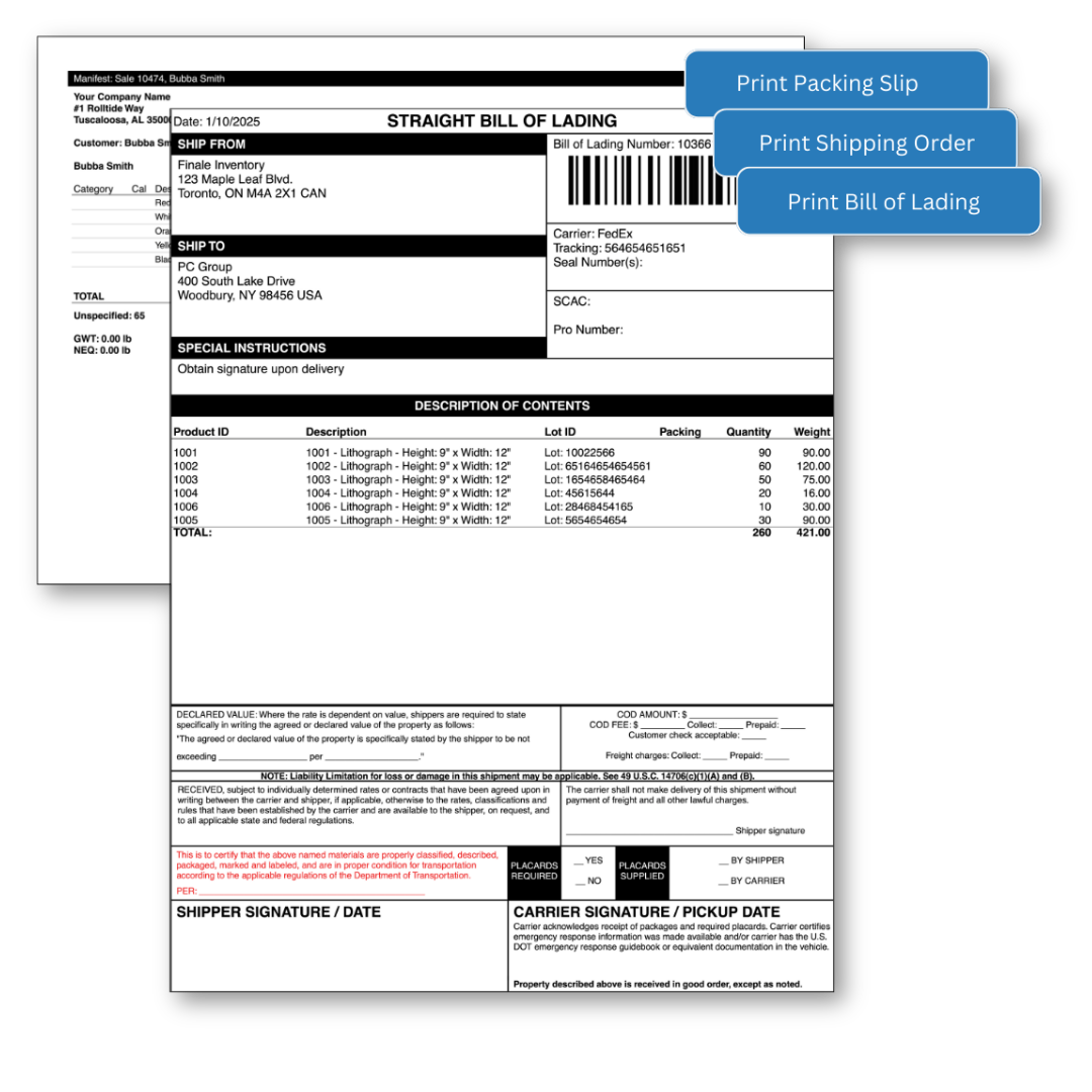Bill of Lading Bill of Lading