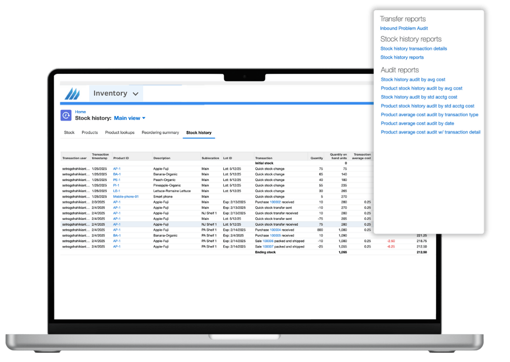 Stock Auditing hero image, stock autid reports on mockup laptop Stock Auditing hero image, stock autid reports on mockup laptop