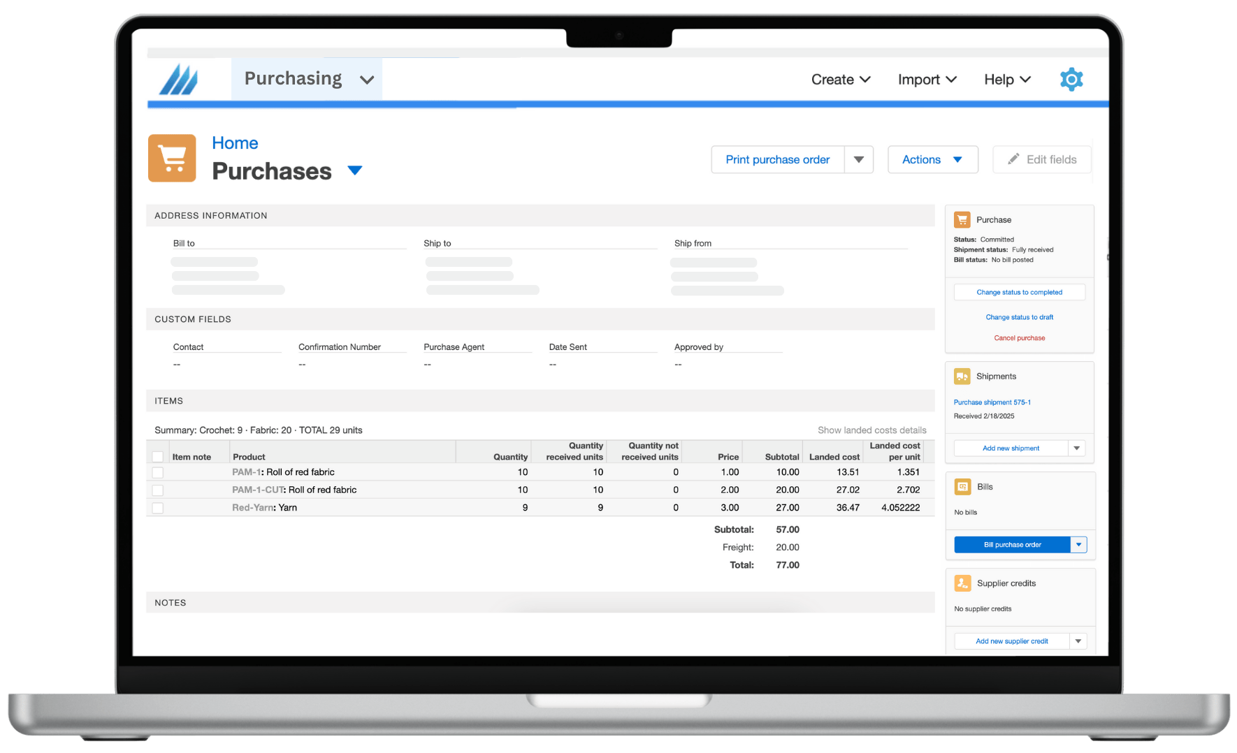 Landed cost, landed cost software screen hero Landed cost, landed cost software screen hero mockup