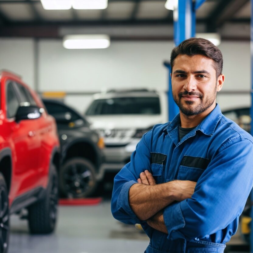 A mechanic working in an auto shop